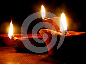 Traditional Diwali Lamps photo