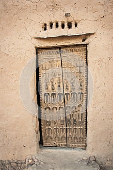 Traditional door, Bandiagara Escarpment.