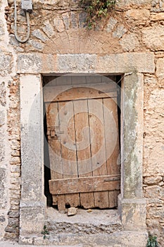 Traditional Door in Mesta, Chios Island, Greece