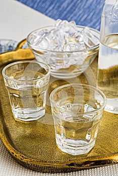 Traditional drink Ouzo or Raki