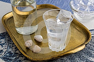 Traditional drink Ouzo or Raki