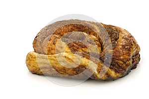 Traditional Dutch cinnamon and sugar roll