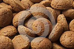 Traditional Dutch gingerbread cookies for sinterklaas