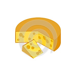 Traditional Dutch Gouda cheese icon