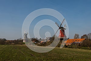 Traditional Dutch Greetsiel twin mill