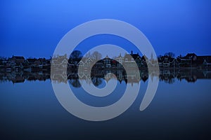 Traditional Dutch Houses in the Morning