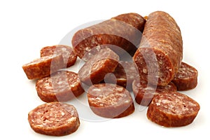 Traditional Dutch smoked and dried sausages