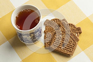 Traditional dutch speculaas cookies