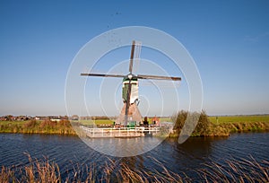 Traditional Dutch windmill