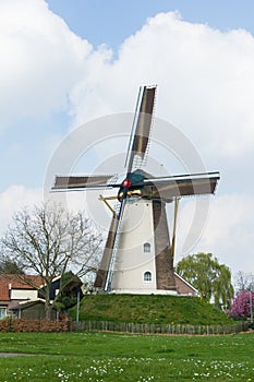 Traditional Dutch windmill