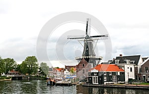 Traditional Dutch windmill