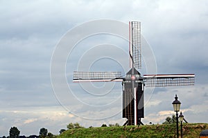 Traditional dutch windmill in Heusden, The Netherl