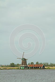 Traditional dutch windmills