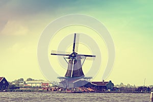 Traditional dutch windmills