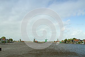 Traditional dutch windmills