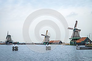 Traditional dutch windmills