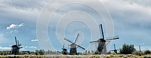 Traditional dutch windmills