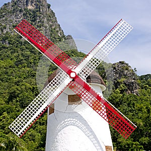 Traditional Dutch windmills