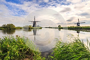 Traditional Dutch Windmills Kinderdijk World Unesco heritage