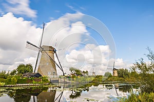 Traditional Dutch Windmills Kinderdijk World Unesco heritage