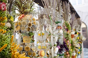 Traditional easter decor handmade floral palm fair