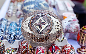 Traditional easter egg, hand painted