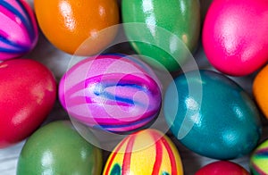 Traditional Easter eggs background