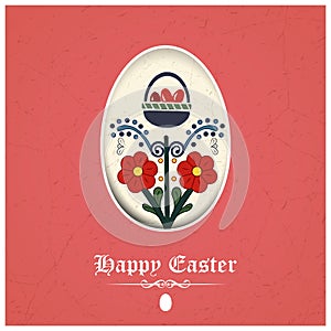 Traditional Easter greeting card