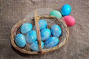 Traditional Easter Paschal wicker basket