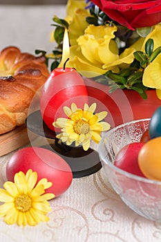 Traditional easter table settings