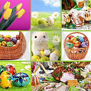 Traditional Easter - themed collage