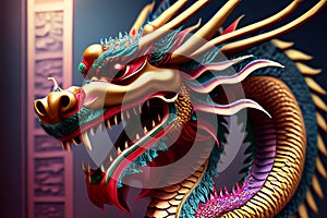 Traditional Eastern Dragon AI Generated