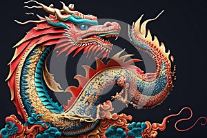 Traditional Eastern Dragon AI Generated