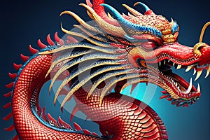 Traditional Eastern Dragon AI Generated