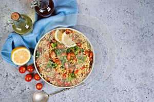 Traditional Eastern Lenten dish, Tabule salad.