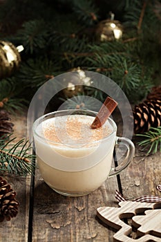 Traditional eggnog homemade christmas non alcohol