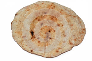 Traditional Egyptian flat bread with wheat bran and flour, regular Aish Baladi or Egypt bread baked in extremely hot ovens, it is