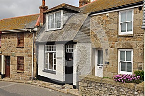 Traditional English cottage St Ives. Cornwall, England, UK