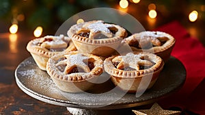 Traditional English mince pies for Christmas