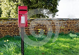 Traditional English post box