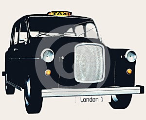 Traditional english taxi / cab