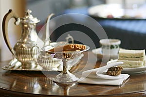 Traditional english tea party serving stillife