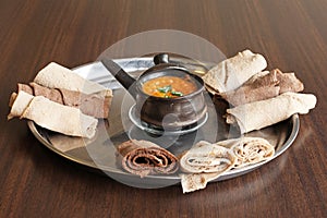Traditional Eritrean dish called Shiro