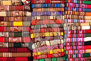 Traditional fabrics from Andean region