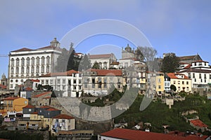 Traditional facades, Colorful architecture in the Old Town of Porto