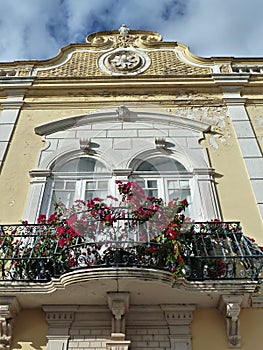 Traditional facades in Tavira, Algarve - Portugal