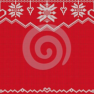 Traditional Fair Isle Style Seamless Knitted Pattern. Christmas and New Year Design Background