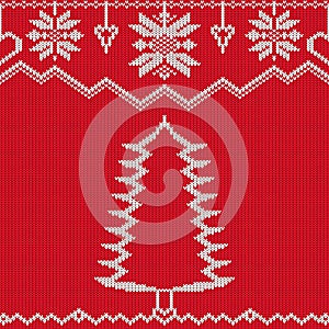 Traditional Fair Isle Style Seamless Knitted Pattern. Christmas and New Year Design Background