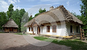 Traditional farmer's house in open air museum, Kiev, Ukraine photo