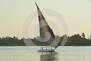 Traditional felluca on River Nile